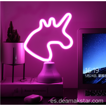 Unicorn Bluetooth Speakoth Neon Light con interruptor